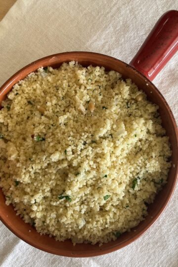 Couscous with Pine Nuts and Parsley -- finished recipe