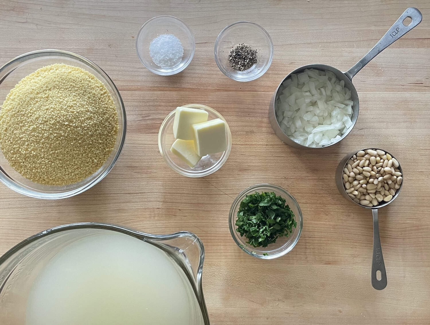 Couscous with Pine Nuts (Pignoli) and Parsley -- Ingredients