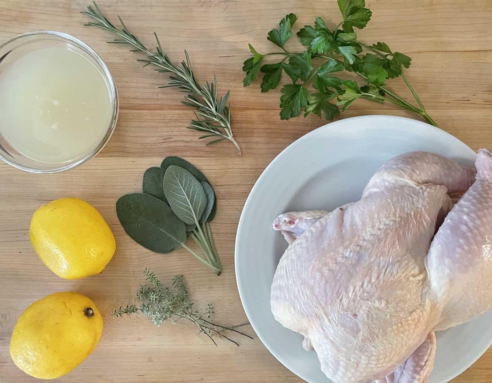 Lemon and Herb Roasted Chicken Ingredients