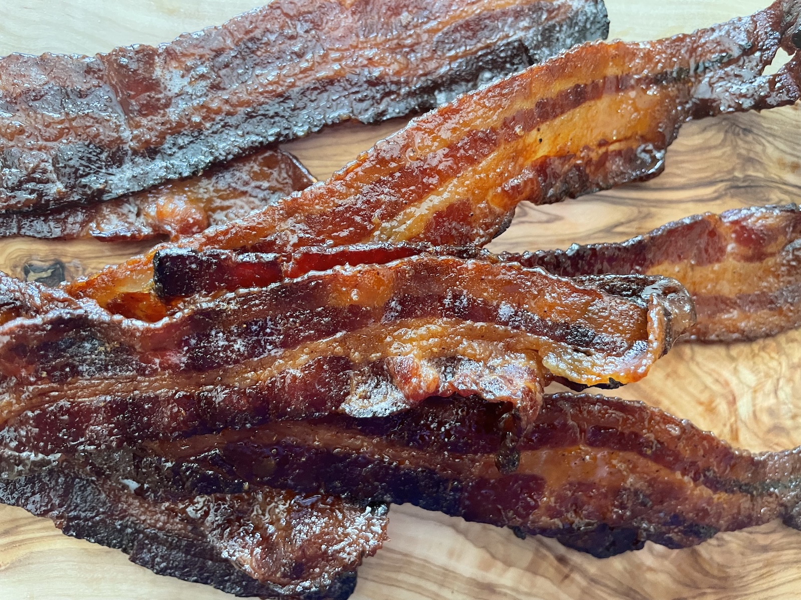 Candied Bacon with Maple, Mustard and Orange Zest prepared