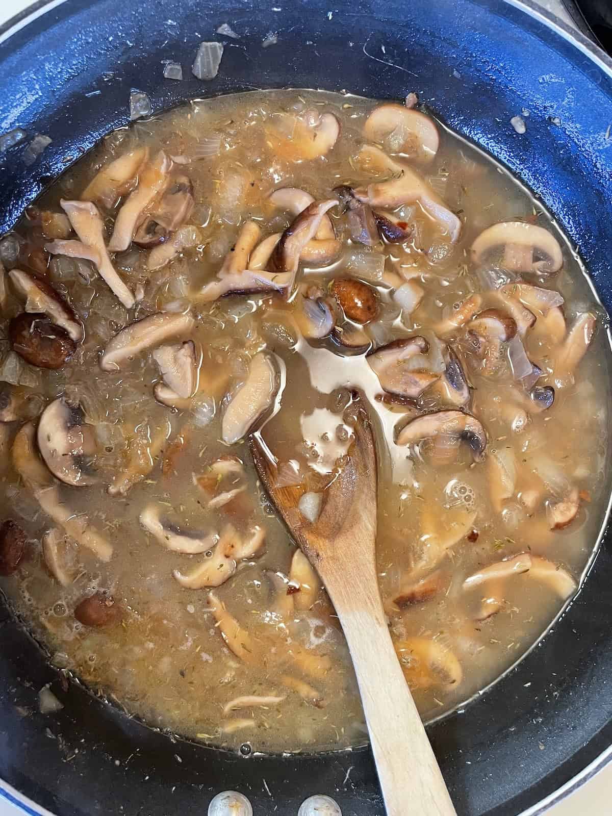 Sausage and Mushroom Rigatoni with Marsala and Parmesan - add marsala wine