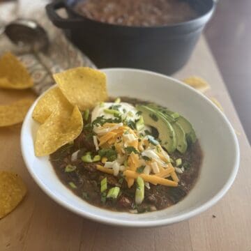 Stow Cooker Short Rib, Poblano and Butternut Squash Mole Chili