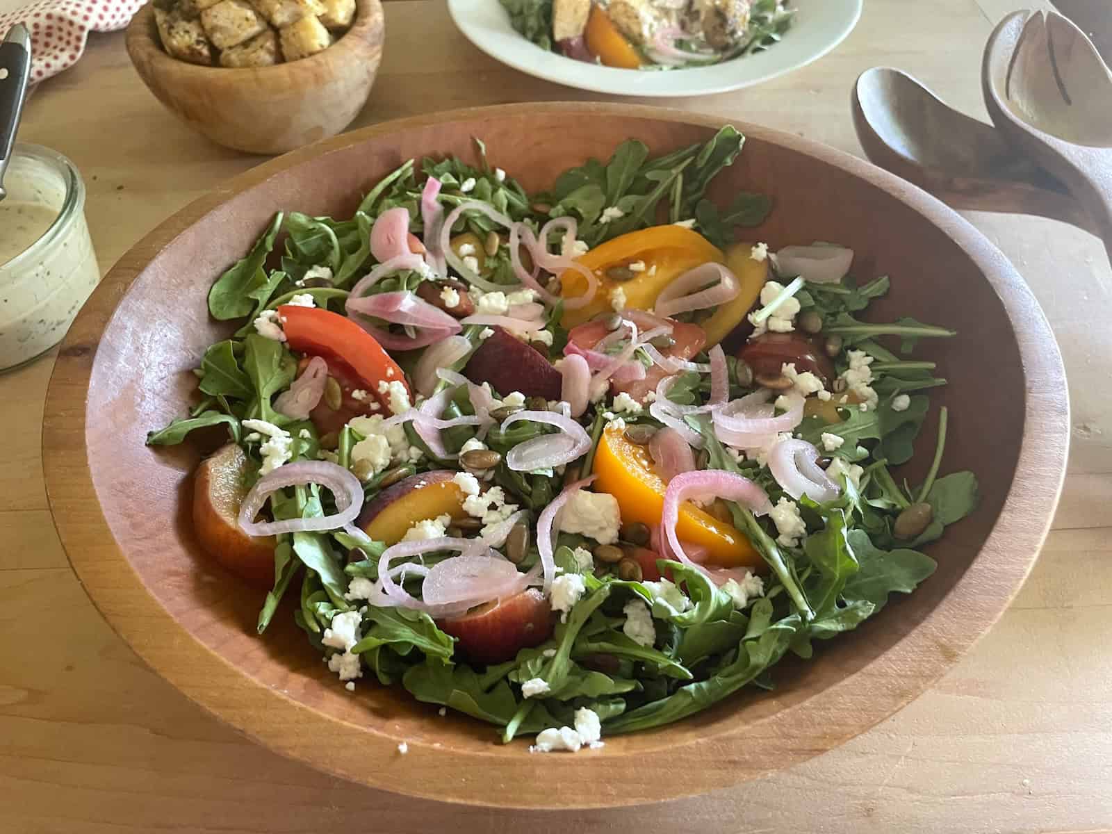 Finished salad in a serving bowl