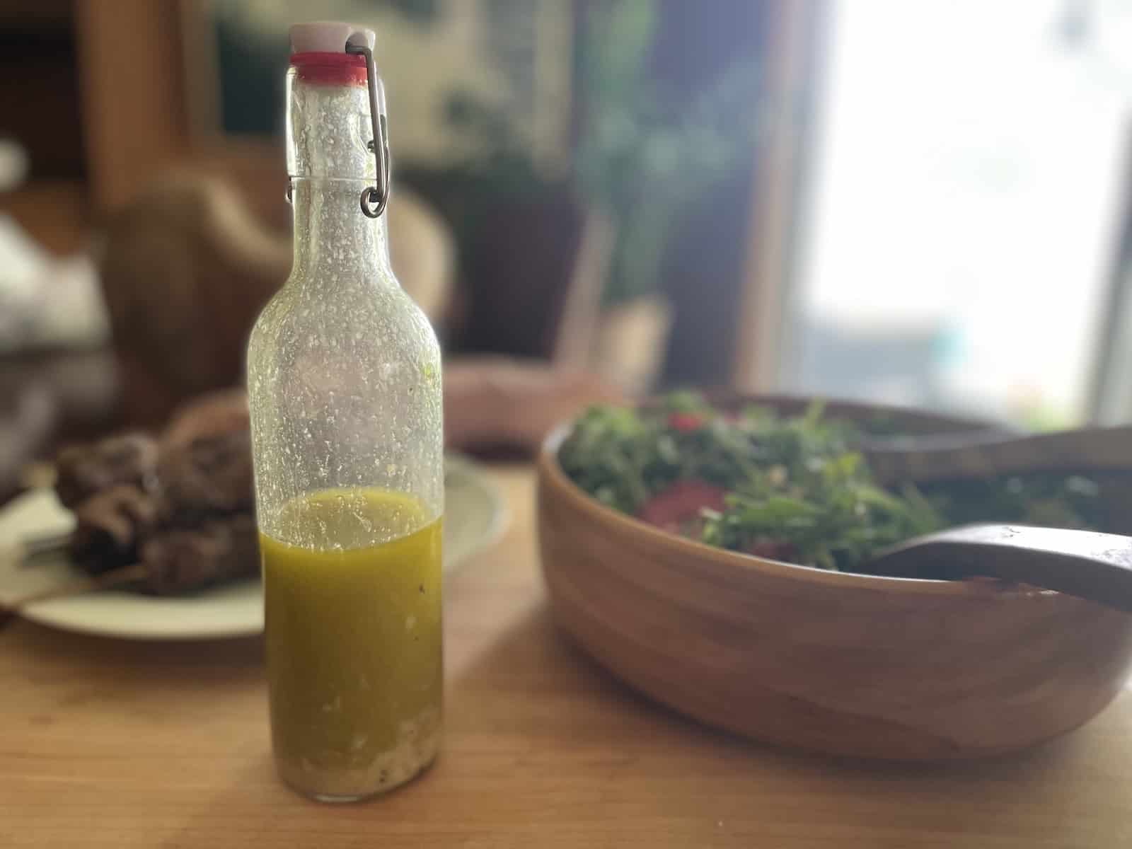 Champagne Dijon Vinaigrette in a bottle