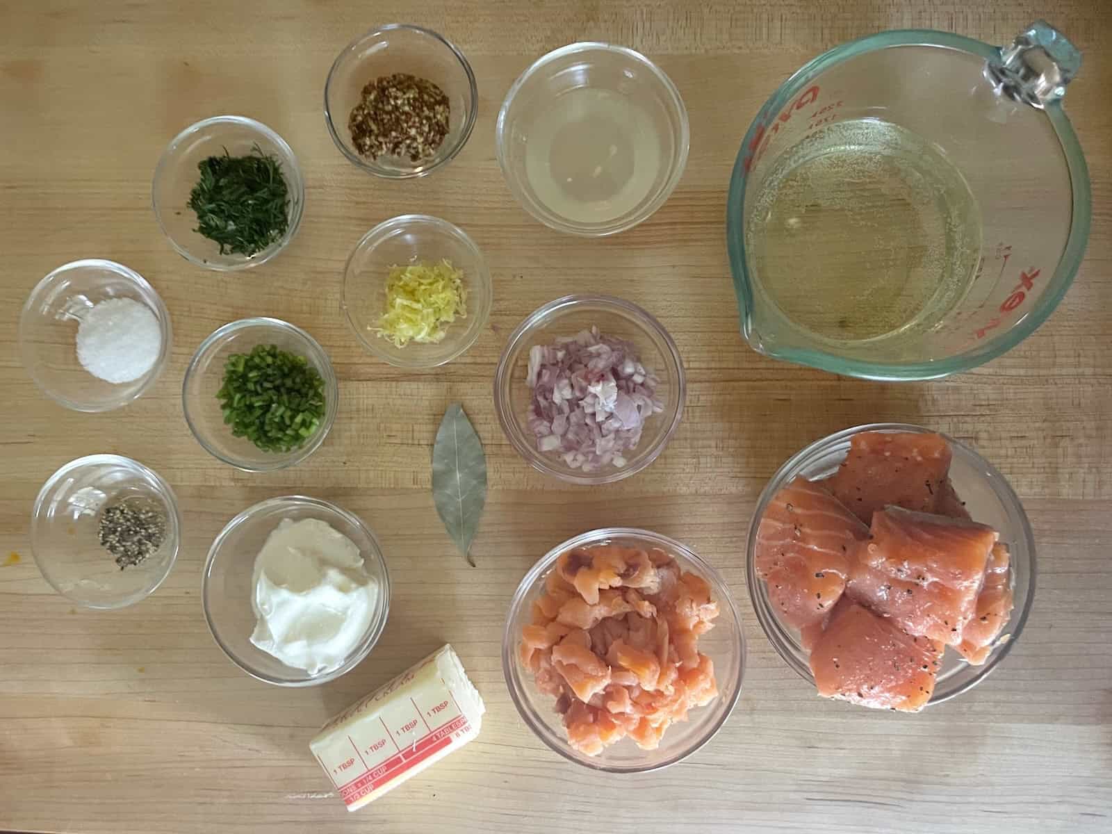 Salmon rillette ingredients