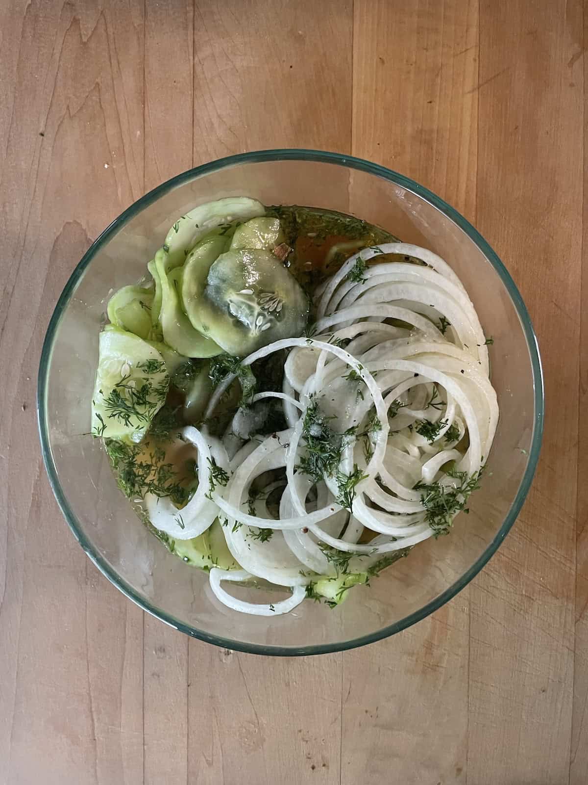 dressed salad in a bowl