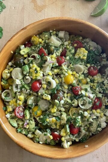 Corn, Tomato, Avocado and Hearts of Palm Salad