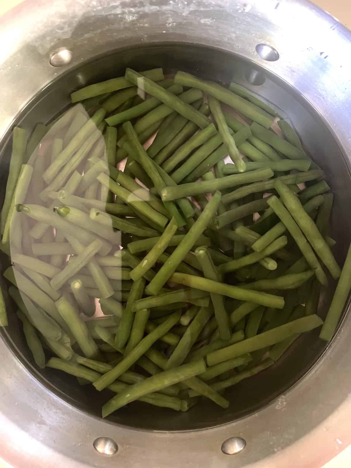 beans in a sauce pan