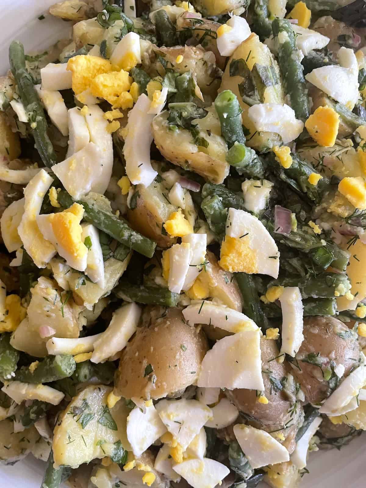 French Potato and Green Bean Salad mixed
