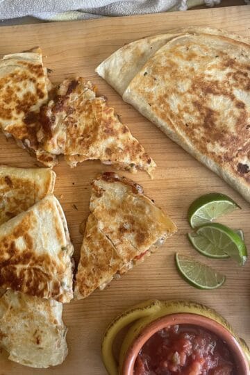Smokey Shrimp & Bacon Quesadillas