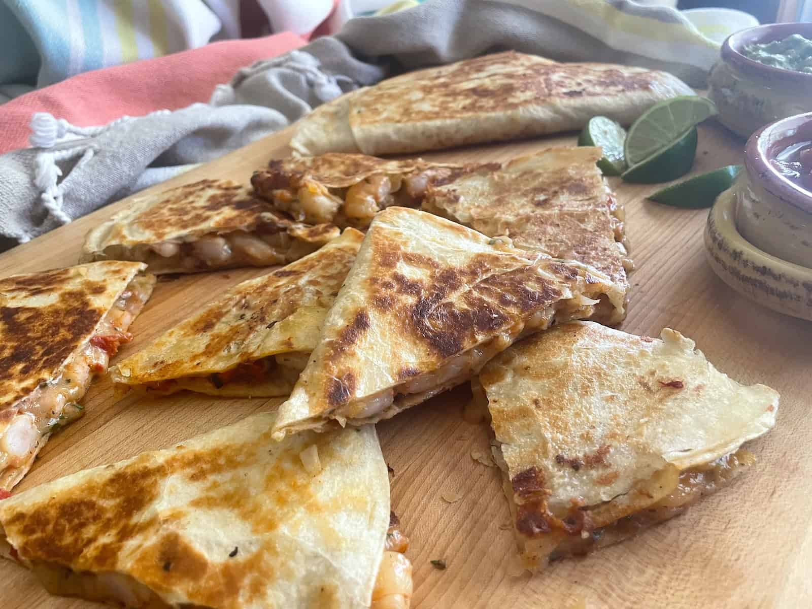Smoky Shrimp and Bacon Quesadillas