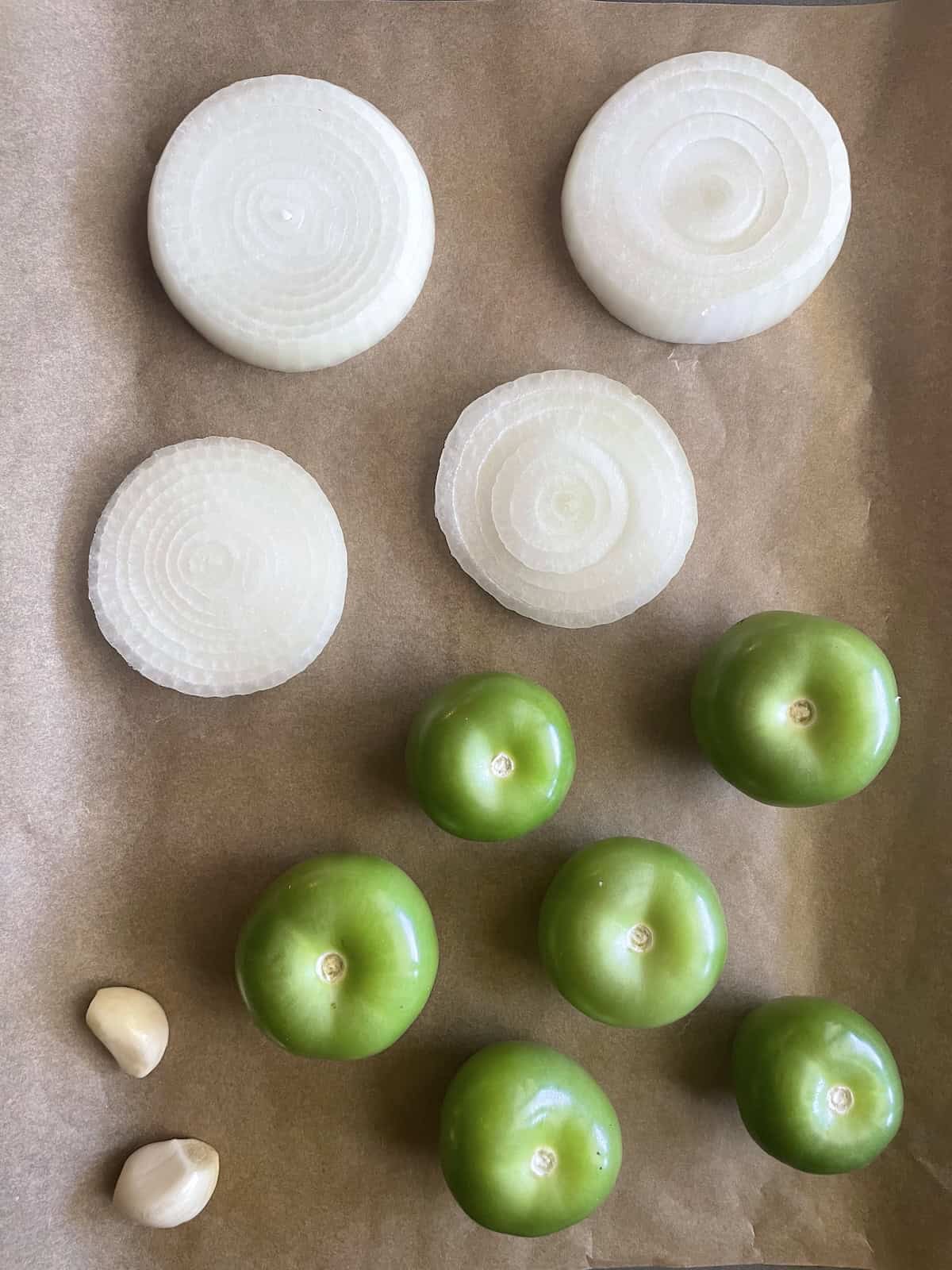 ingredients on a baking sheet