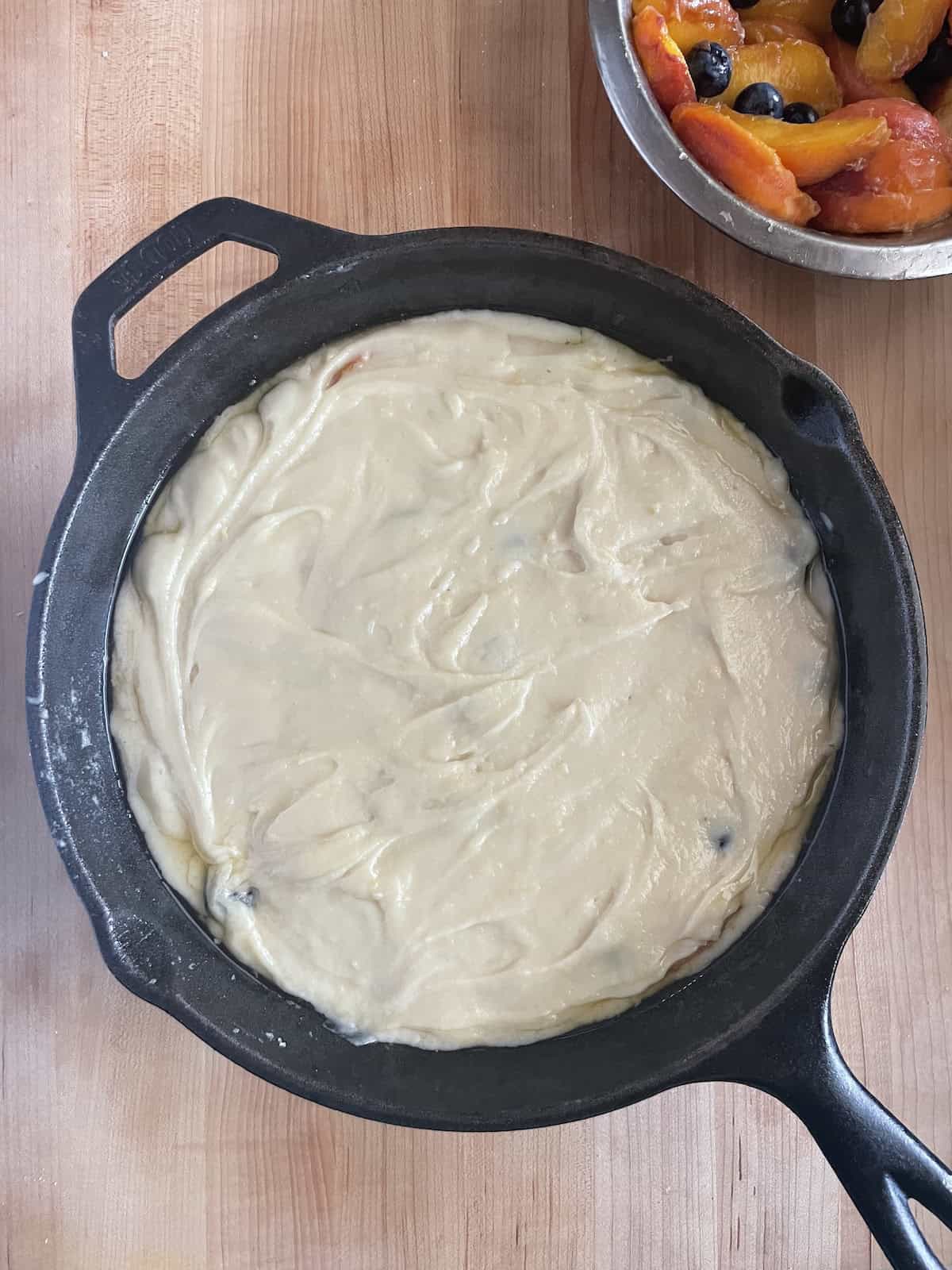 adding 2nd layer of batter