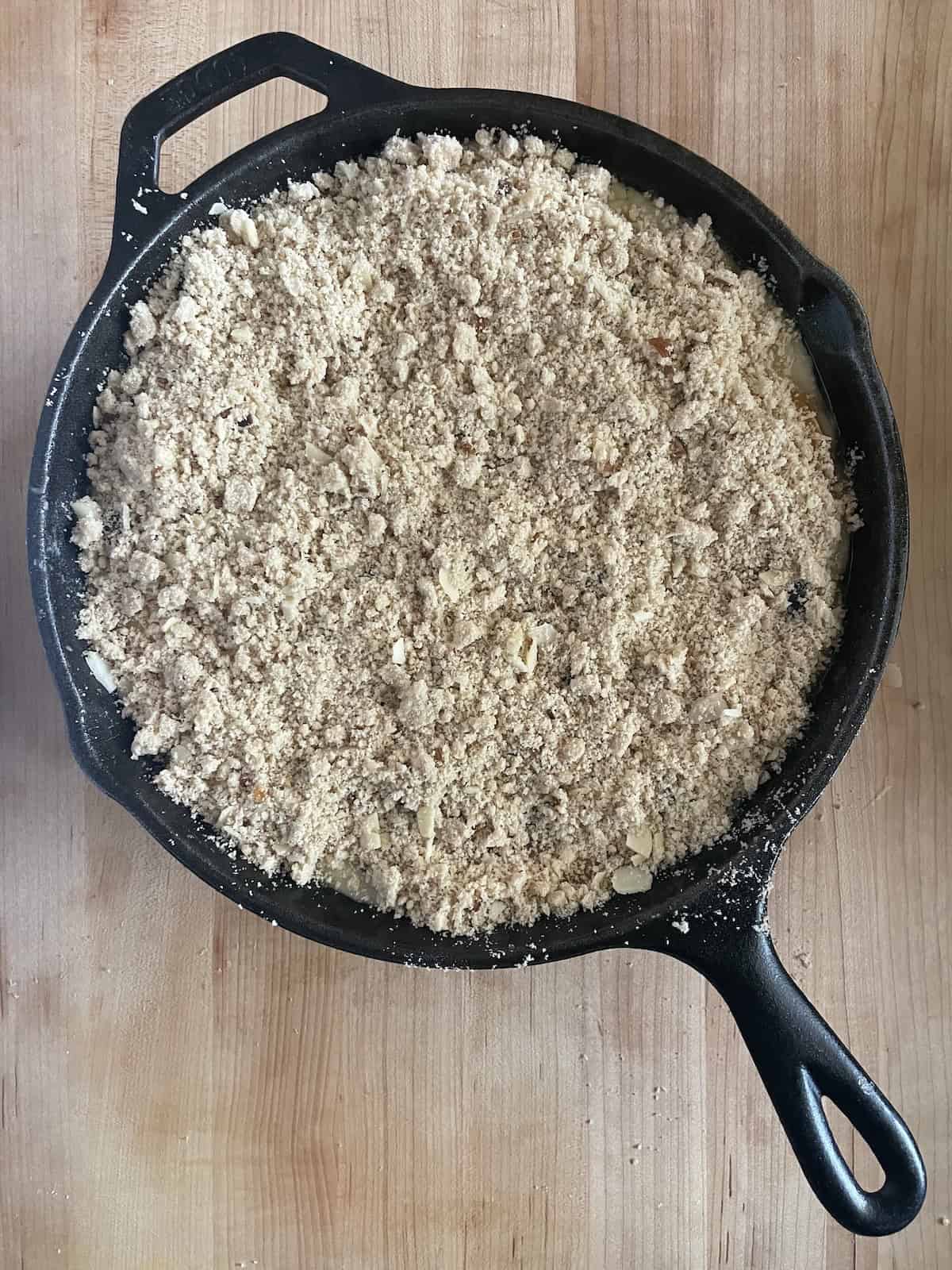 adding streusel