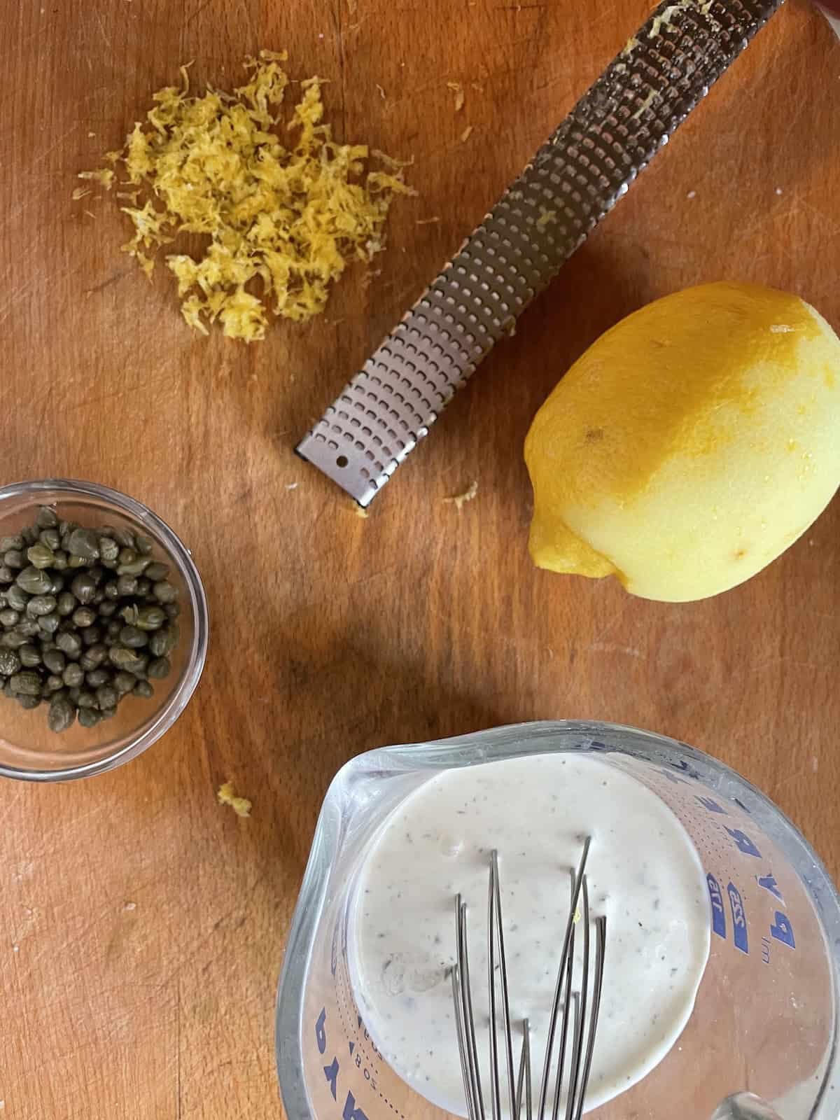 zesting lemon with microplane
