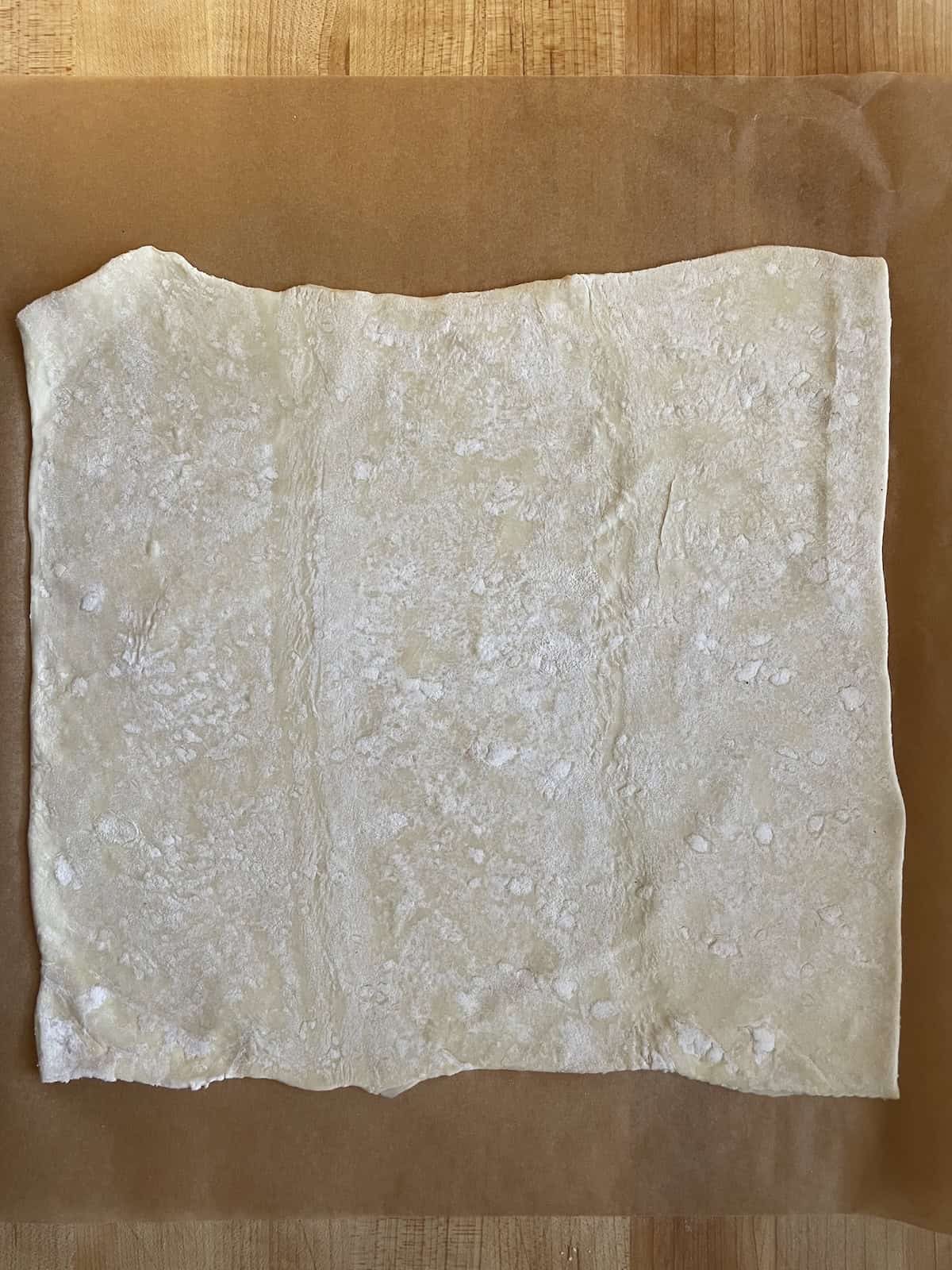 puff pastry rolled out