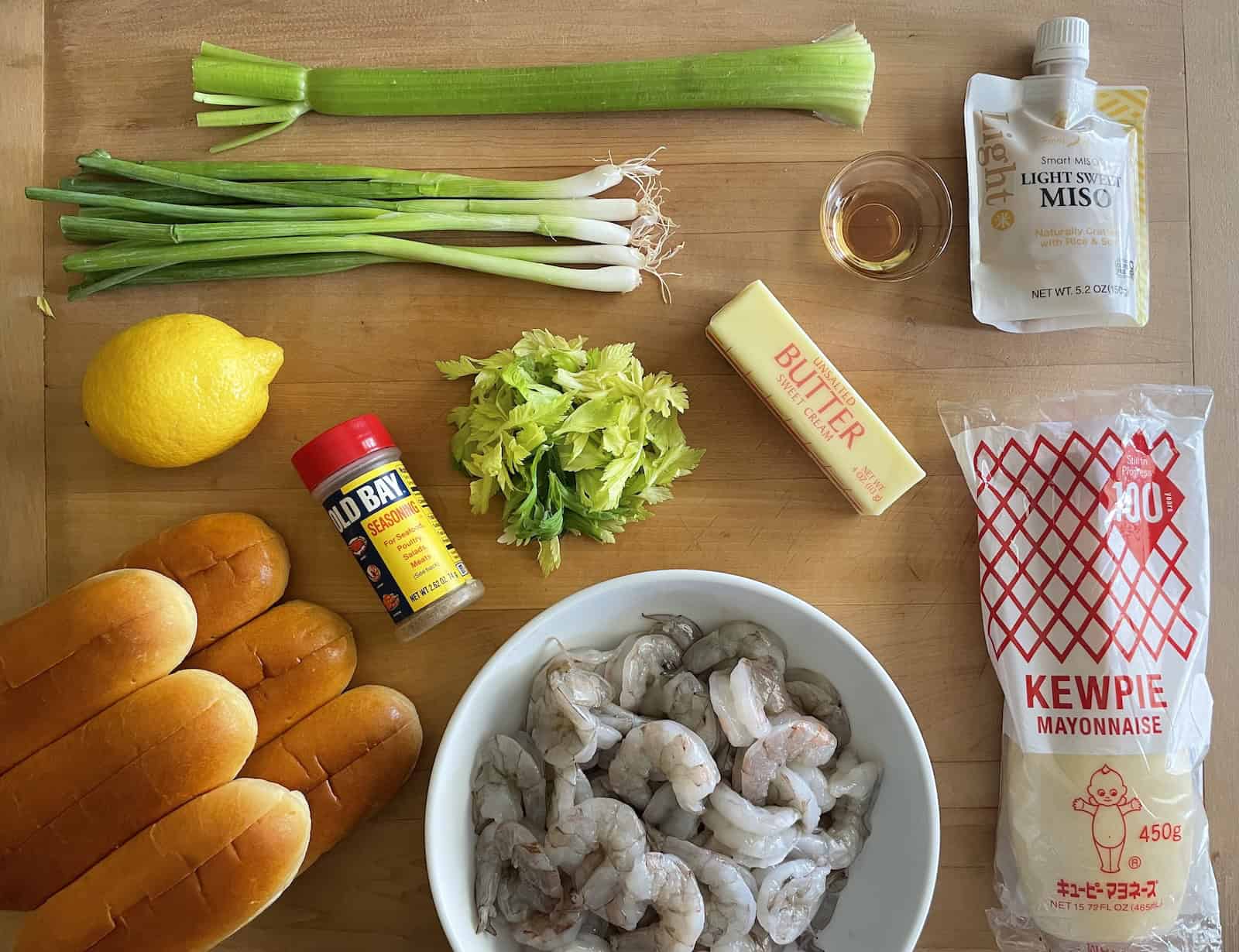 Lemon Miso Shrimp Rolls Ingredients