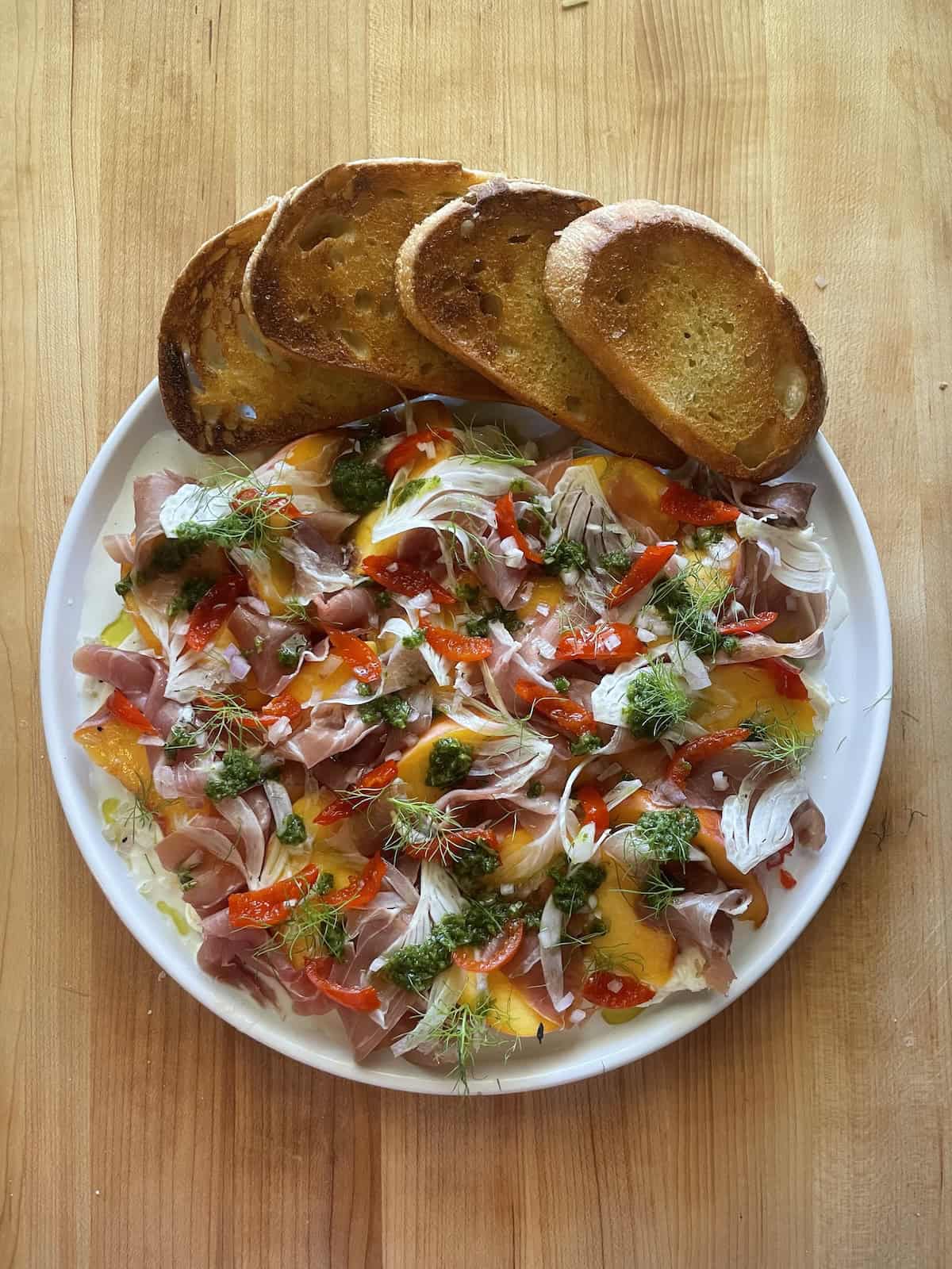 drizzle with honey and arugula oil