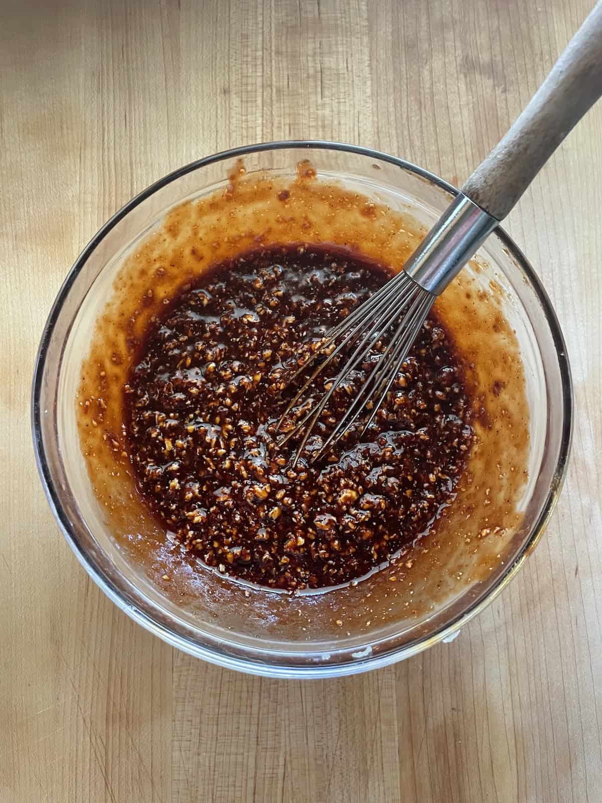 marinade ingredients mixed