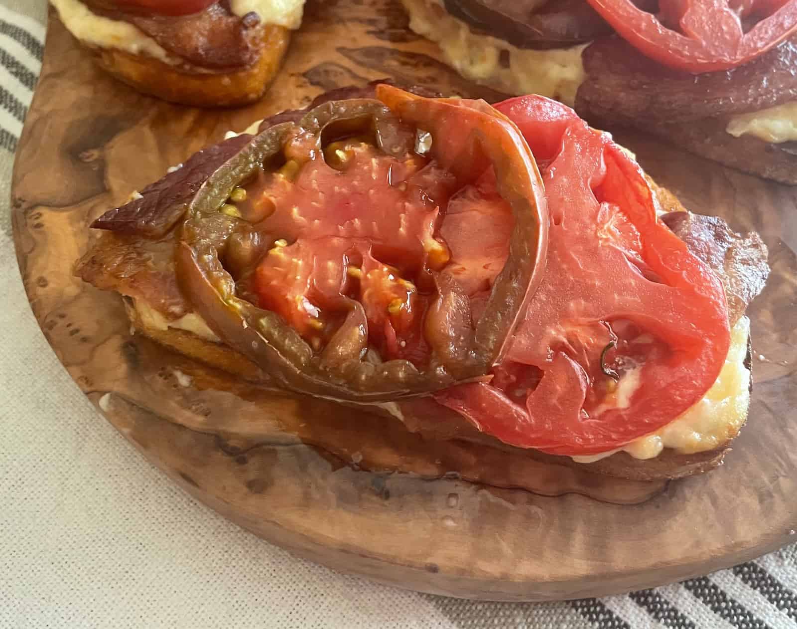 Bacon, Cheddar and Tomato Toast