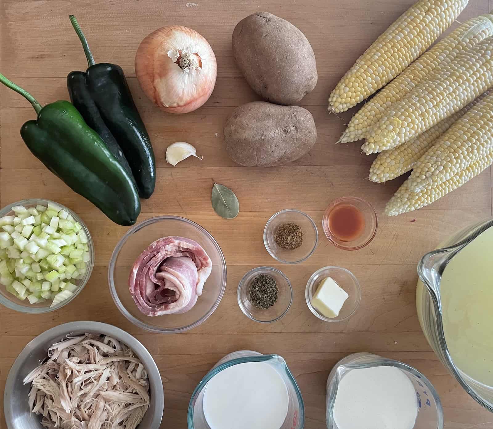 Chicken and Corn Chowder with Poblanos Ingredients