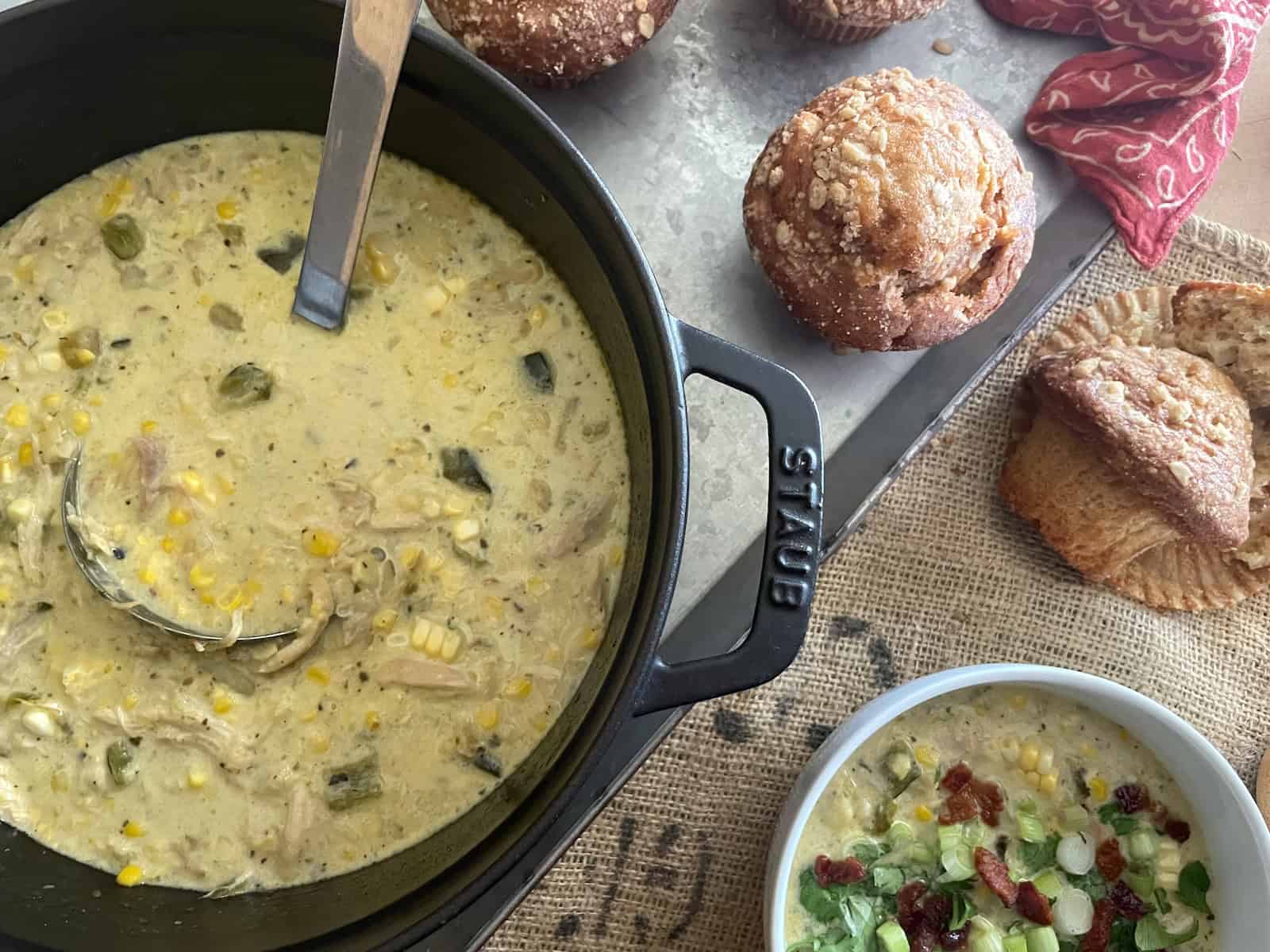 Chicken and Corn Chowder with Poblanos