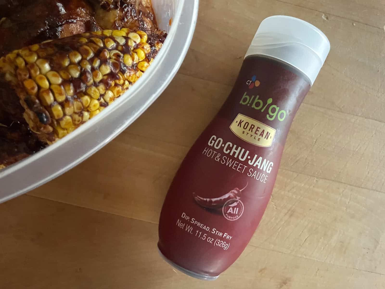 Sheet-Pan Gochujang Chicken Thighs and Sweet Corn Gochujang