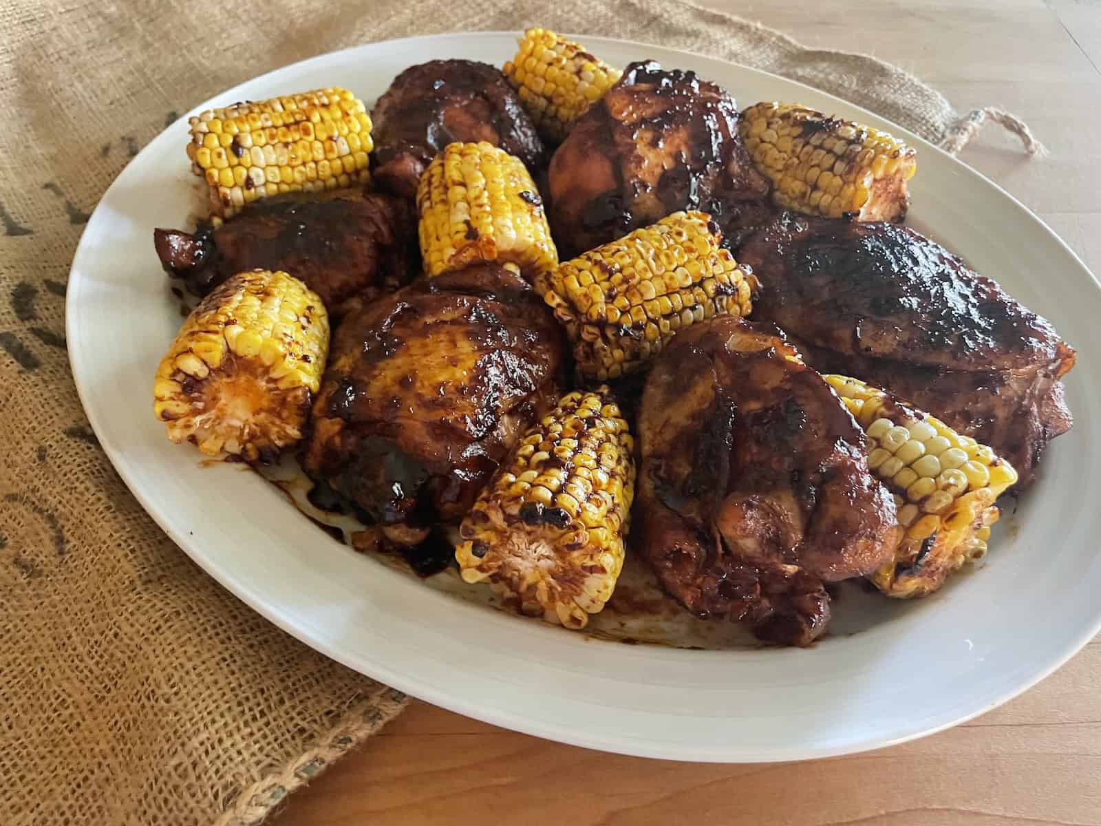Sheet-Pan Gochujang Chicken Thighs and Sweet Corn