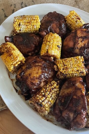 Sheet-Pan Gochujang Chicken Thighs and Sweet Corn