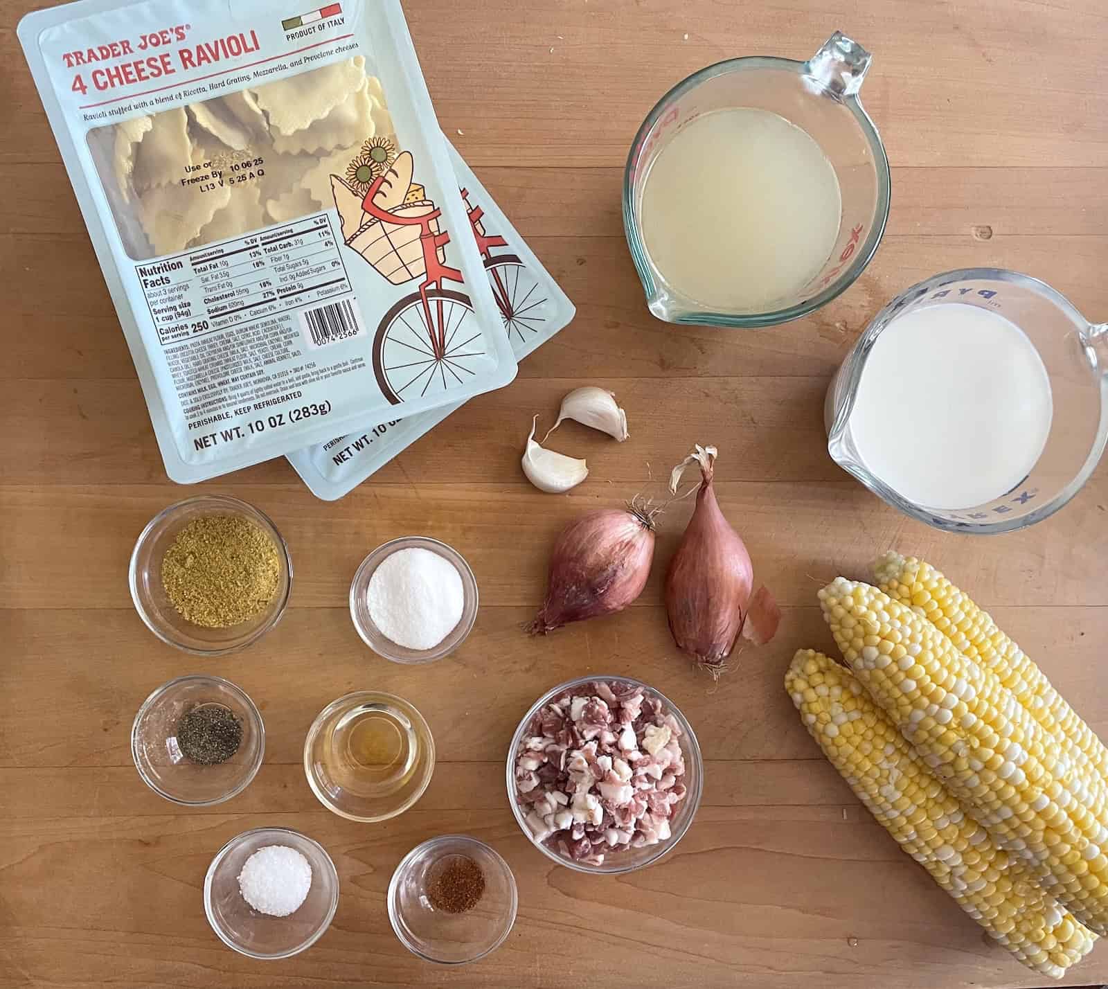 Sweet Corn Ravioli with Pancetta and Tarragon Breadcrumbs Ingredients