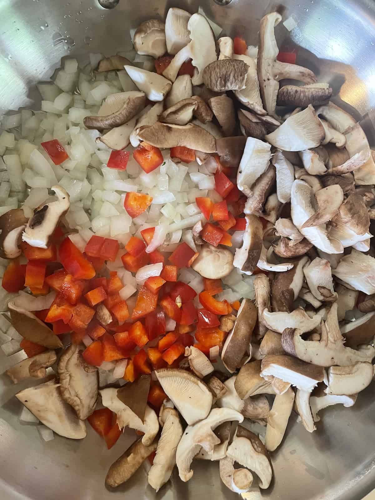 sautéing vegetables