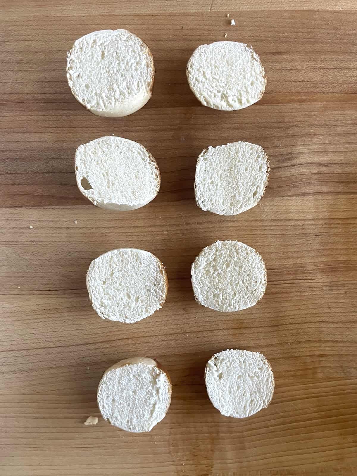 slice open pretzel bites