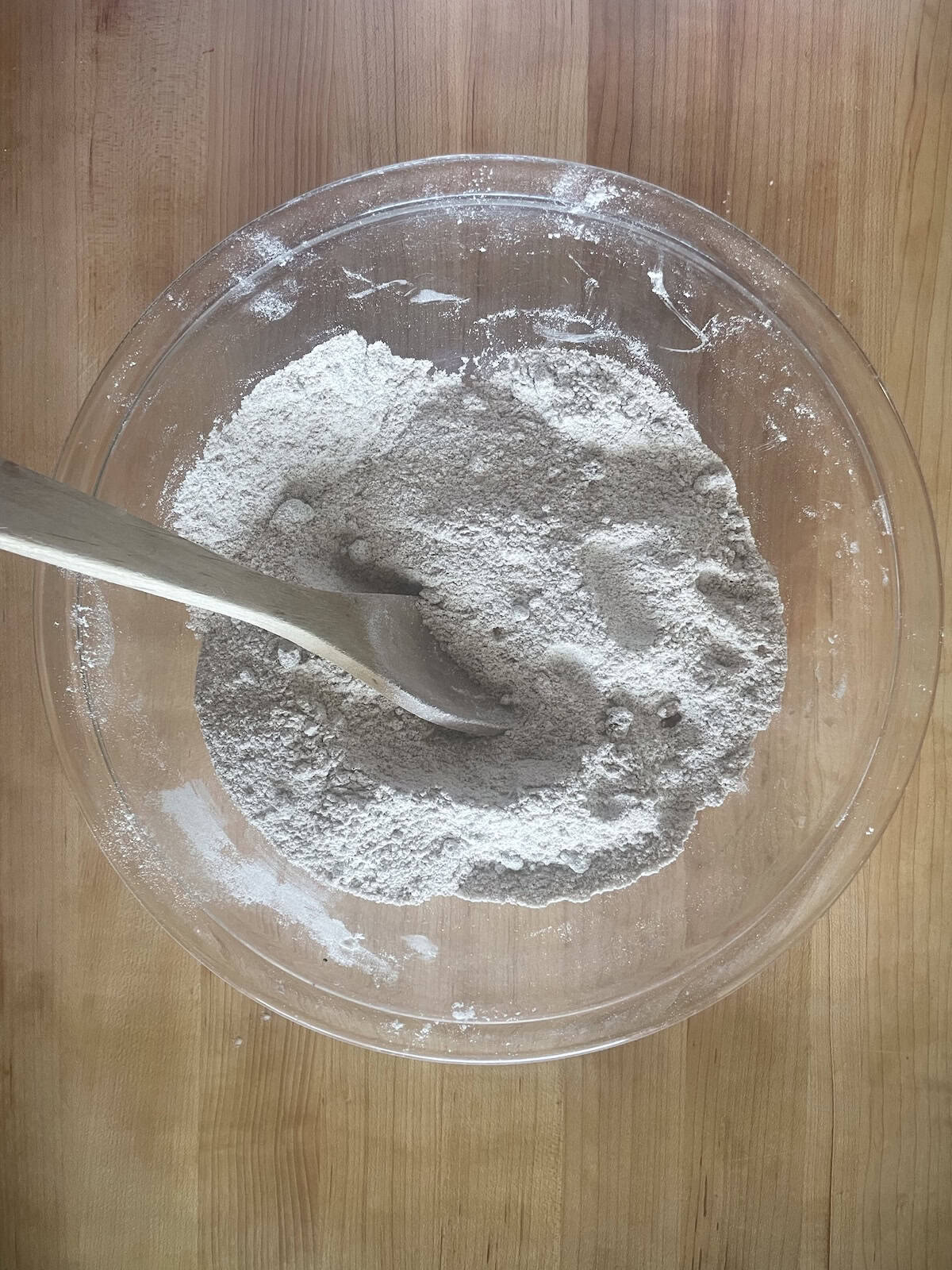 dry ingredients mixed