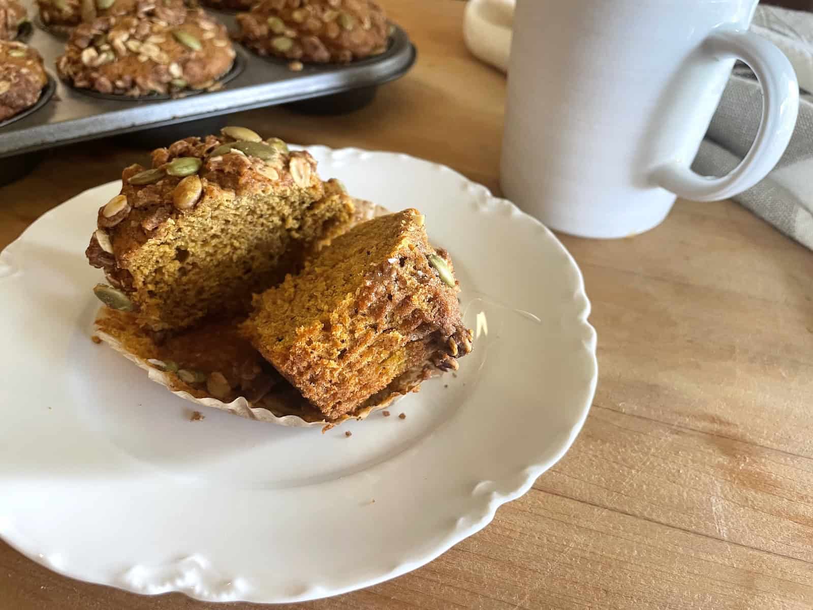 Brown Butter Pumpkin Maple Muffins with Pepita Streusel