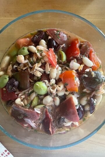 Marinated Tomatoes with White Beans and Tuna