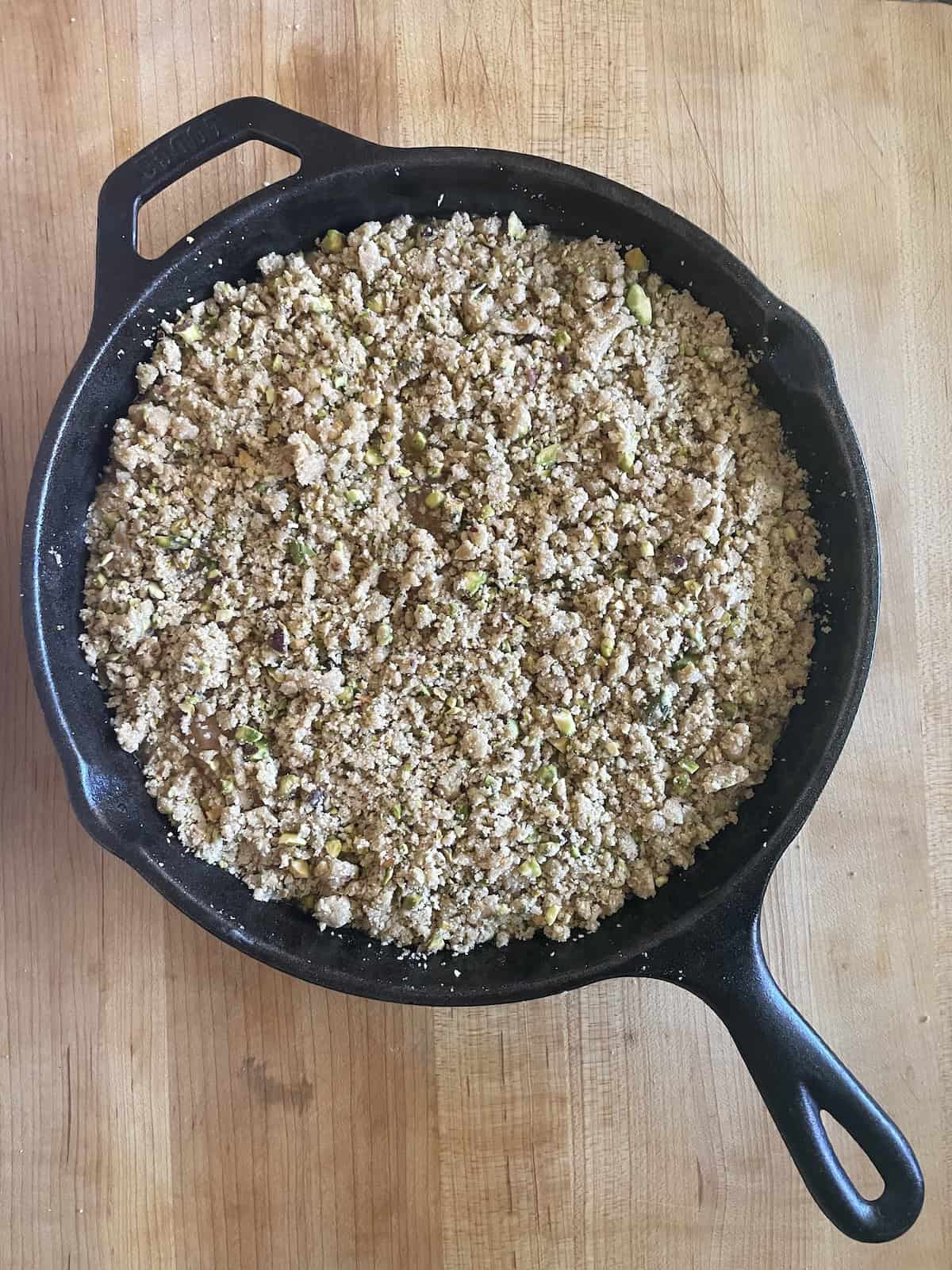 topping buckle with streusel