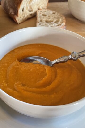 Roasted Tomato and White Bean Soup with Parmesan and Thyme