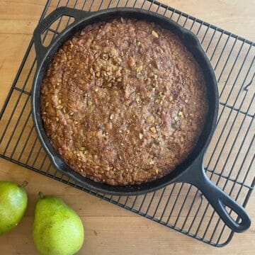 ST.Rum Raisin Pear Buckle with Pistachio Streusel
