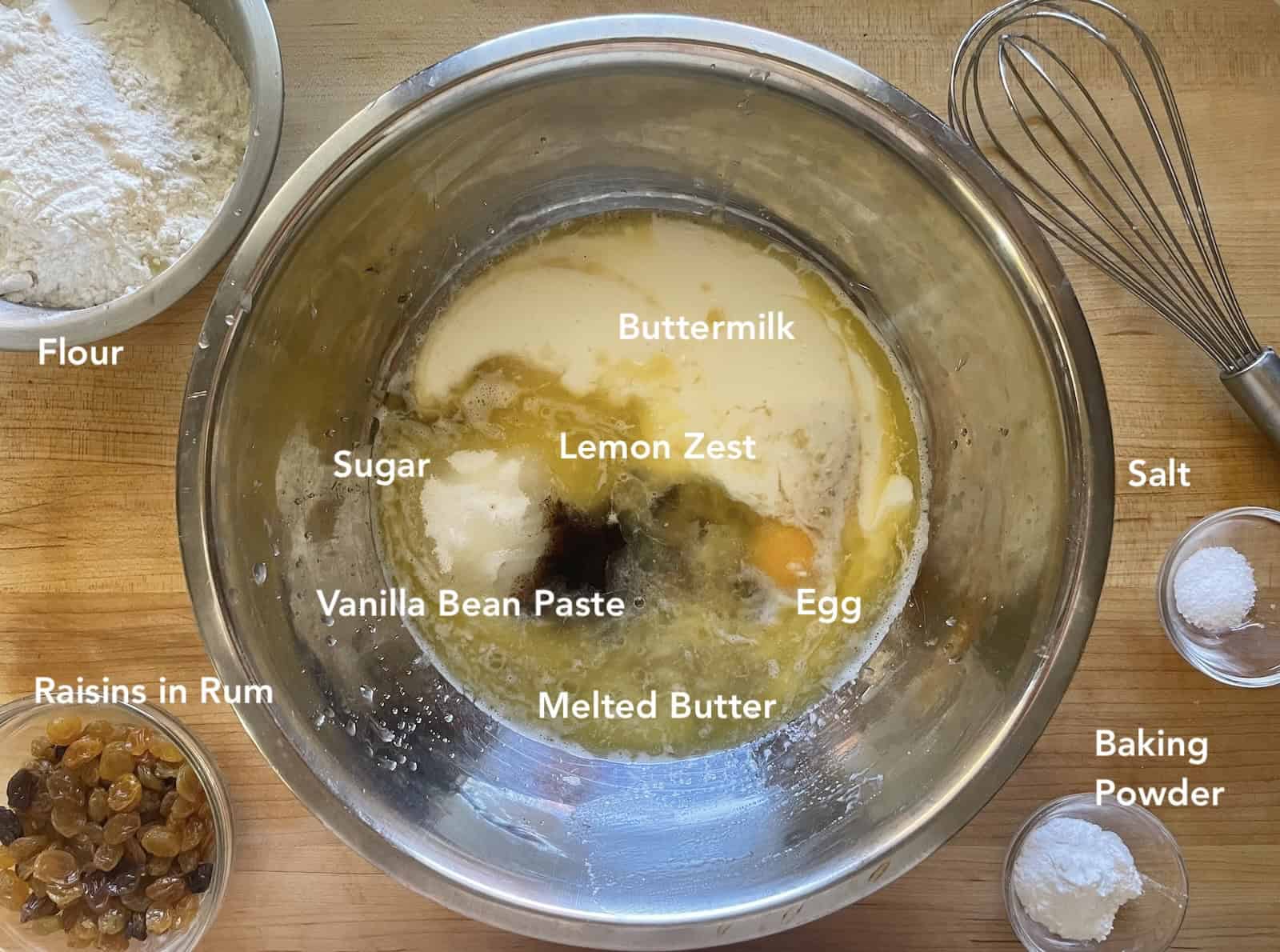 Rum Raisin Pear Buckle with Pistachio Streusel Ingredients