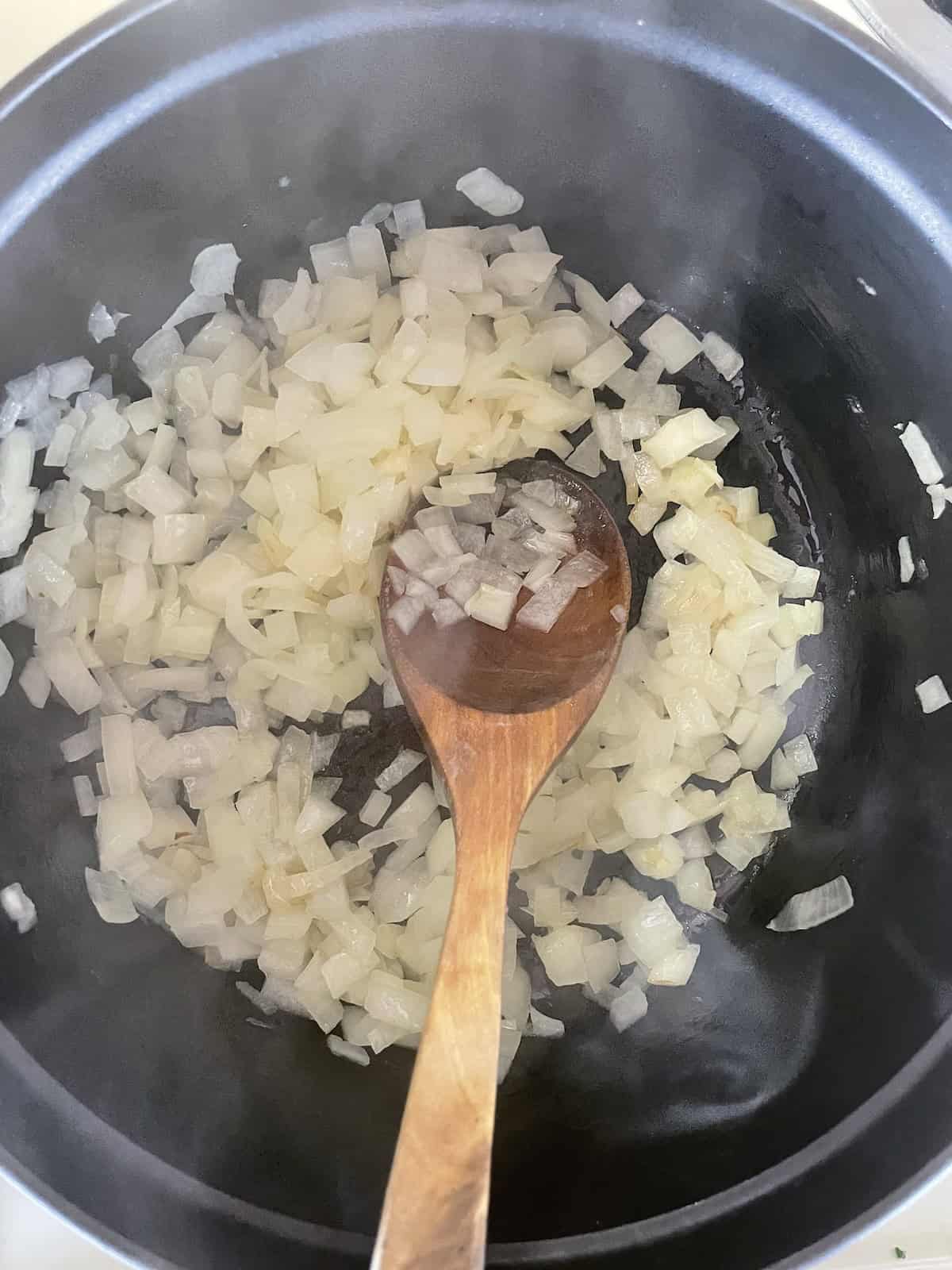 saute onions