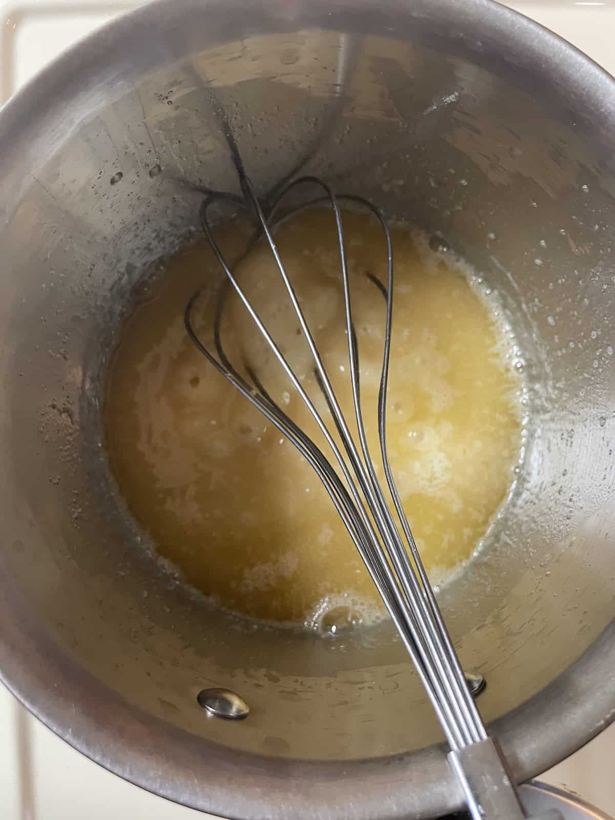 Boil until amber in color