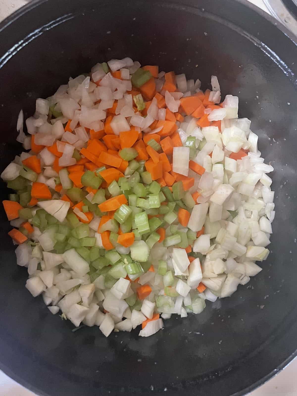 sautéing vegetables