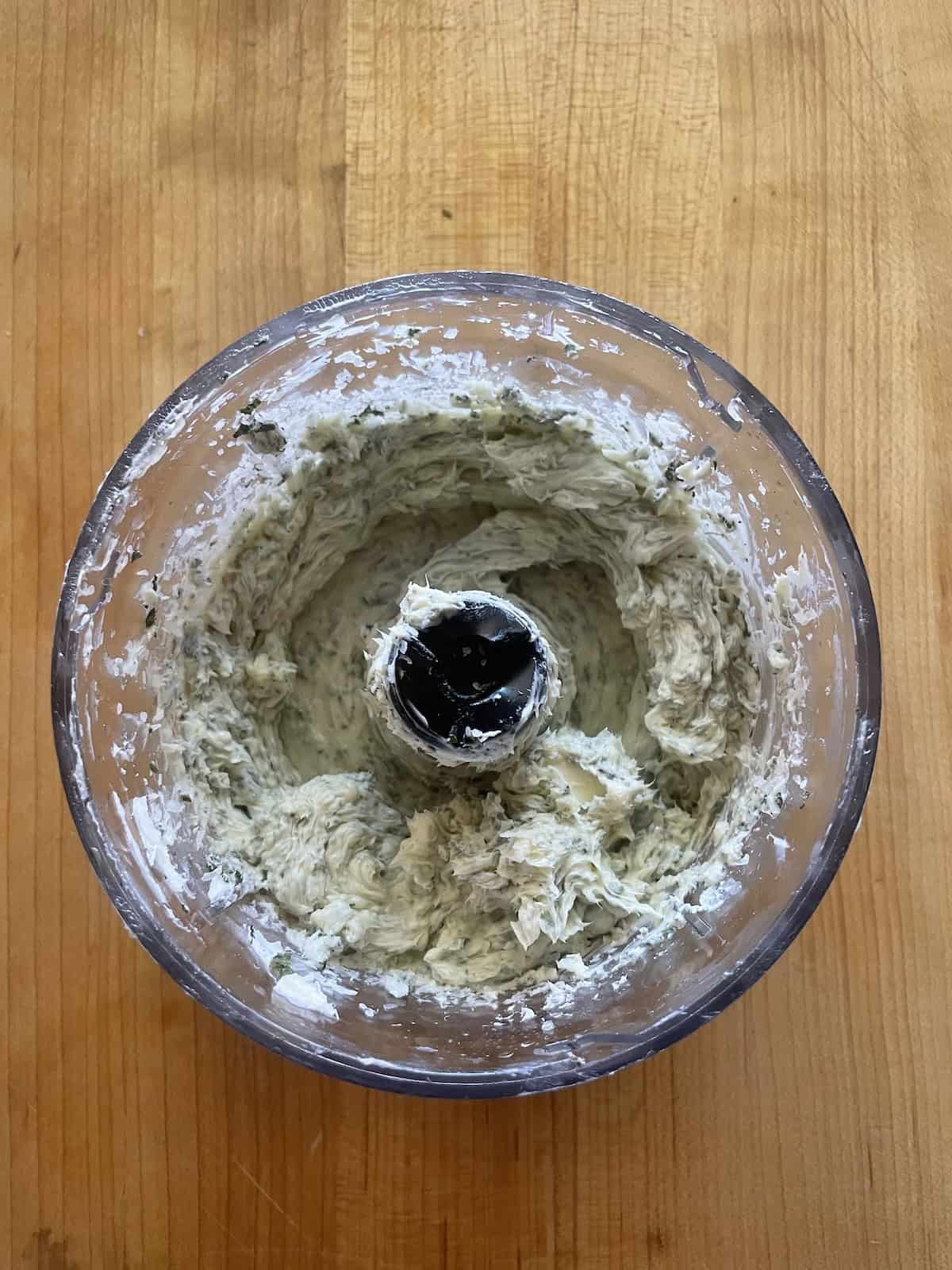 blended butter and herbs