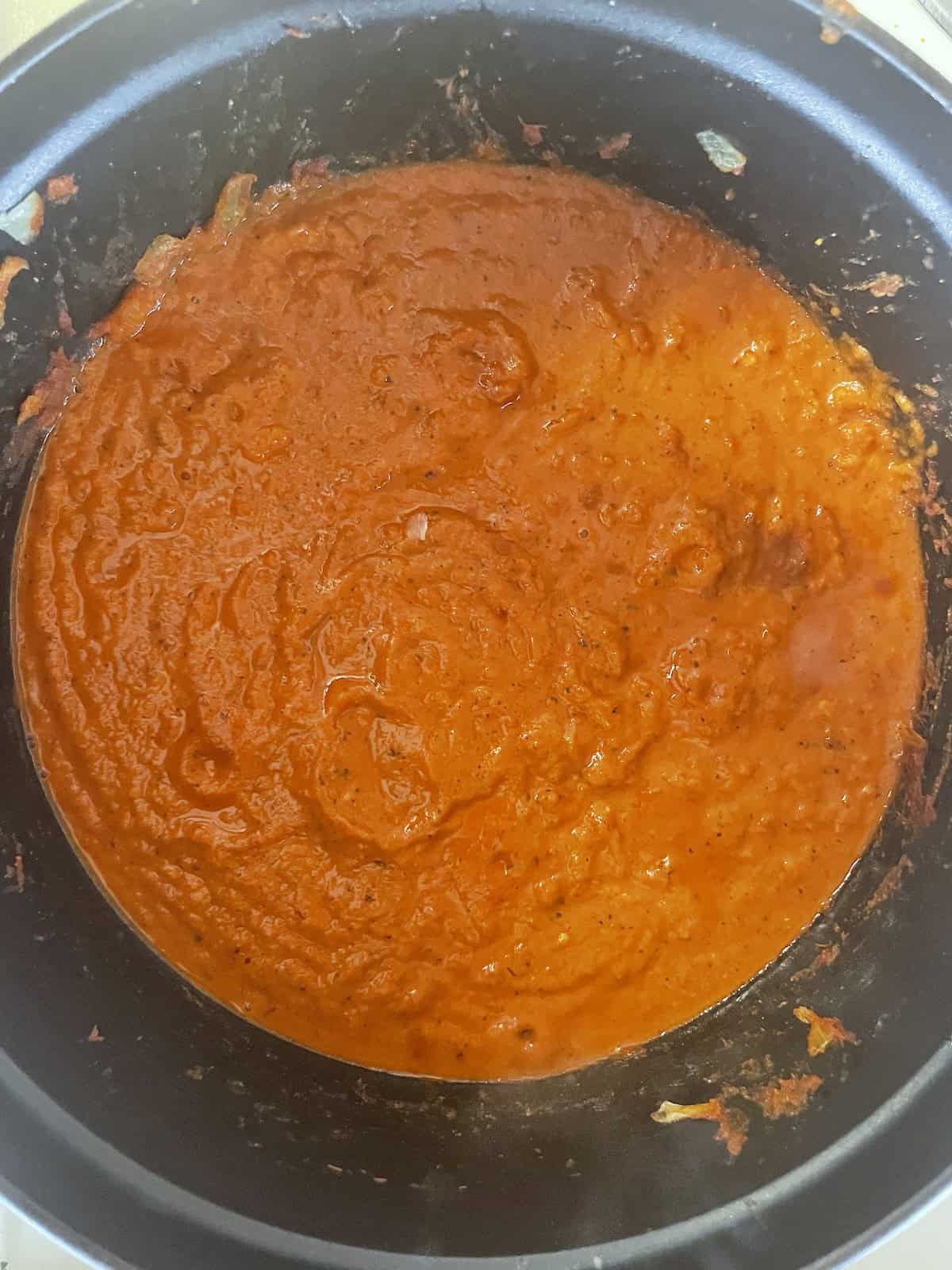 return blender contents to stock pot