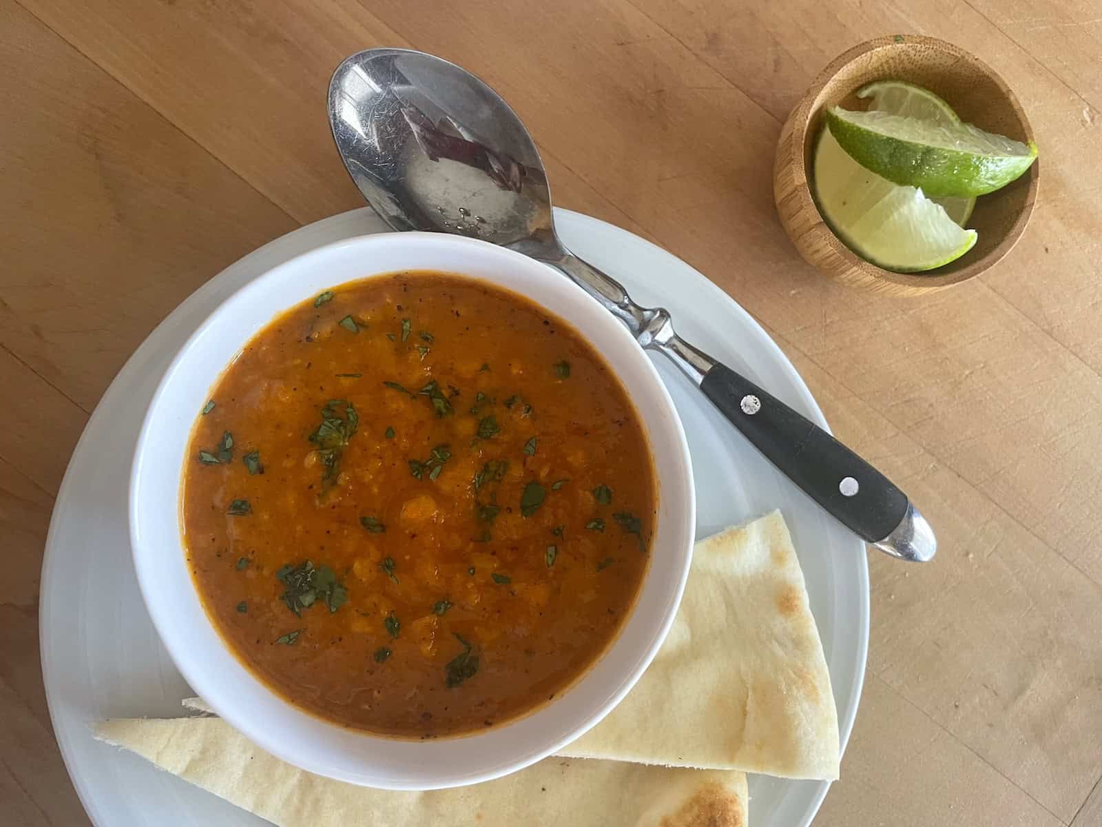 Curried Roasted Tomato, Lentil and Coconut Soup