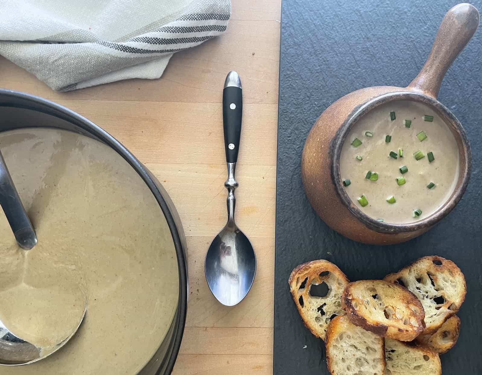 Chestnut, Leek and Mushroom Soup