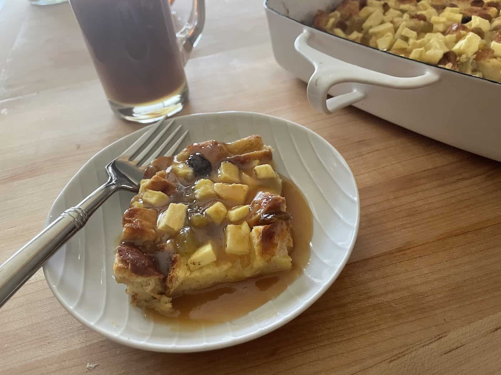 Eggnog Bread Pudding with Irish Cream Caramel Sauce