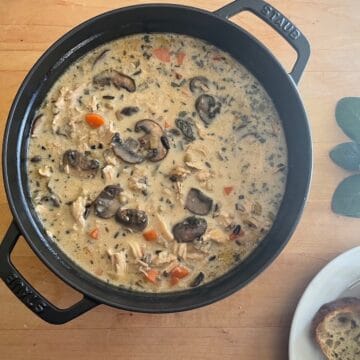 Lemony Turkey, Mushroom and Wild Rice Soup