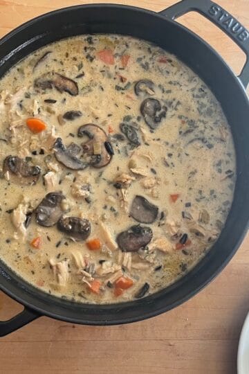 Lemony Turkey, Mushroom and Wild Rice Soup