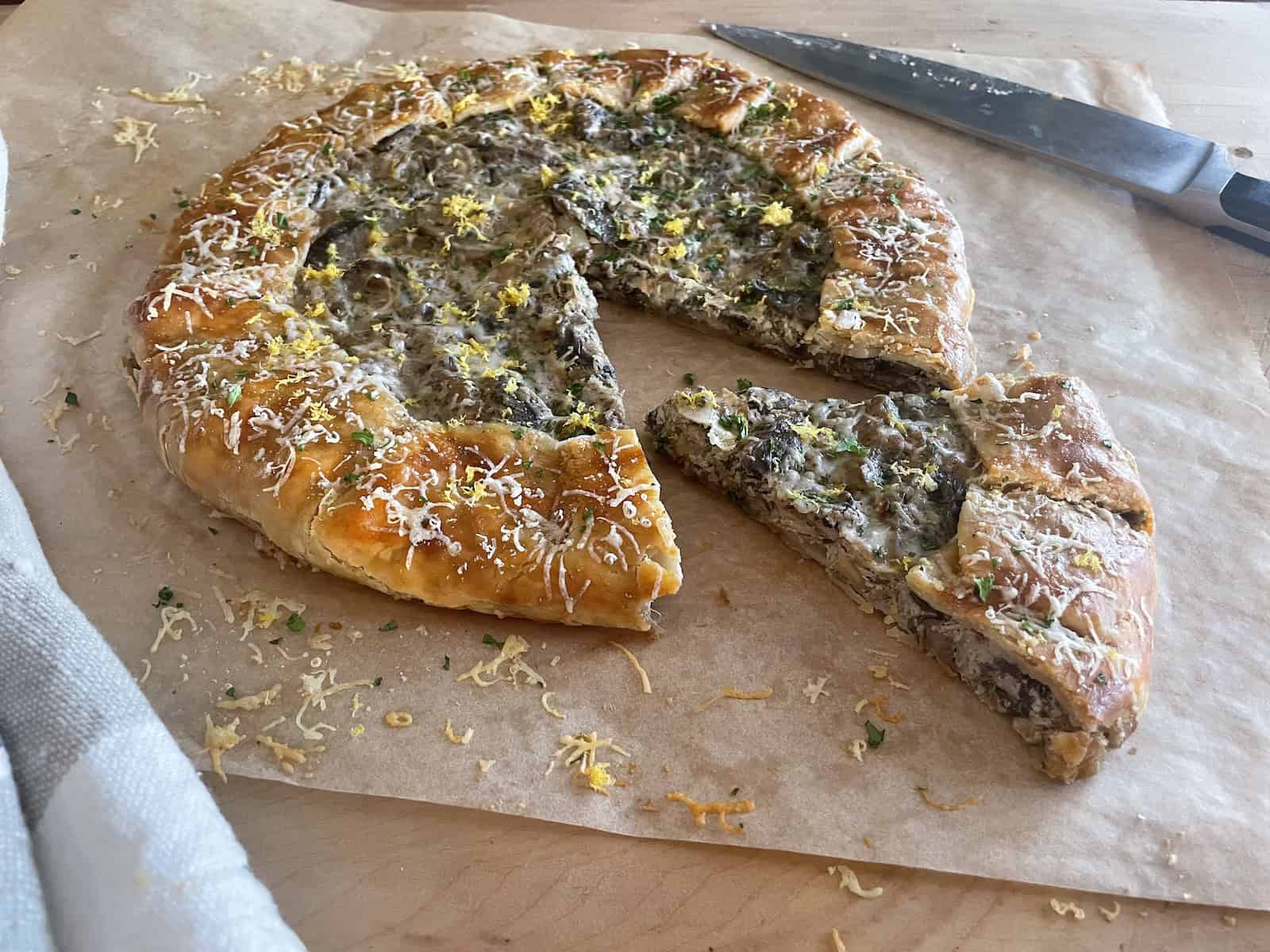 Mushroom, Leek and Herb Galette